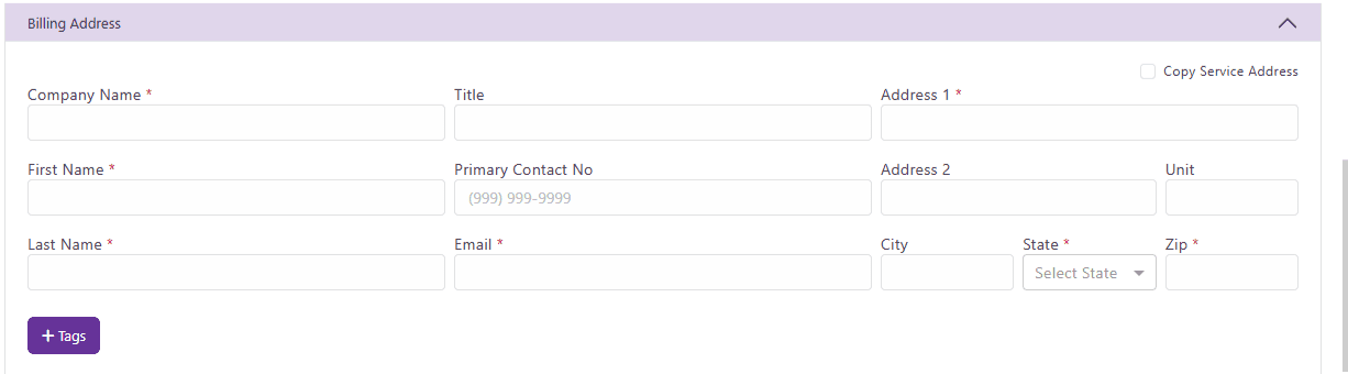 The real WorqWize work order billing view
